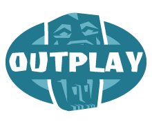 An immunity idol icon overlaid by the word OUTPLAY